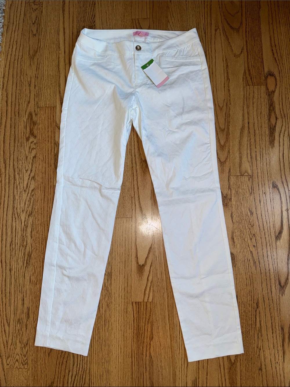 NWT Lilly Pulitzer White Skinny Ponte Cropped Pants